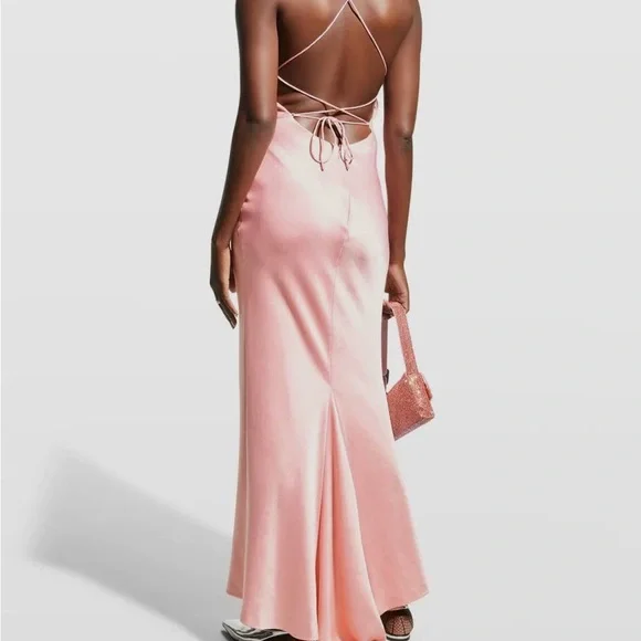 Alice + Olivia Elegant One-Shoulder Pink Gown - Picture 5 of 10